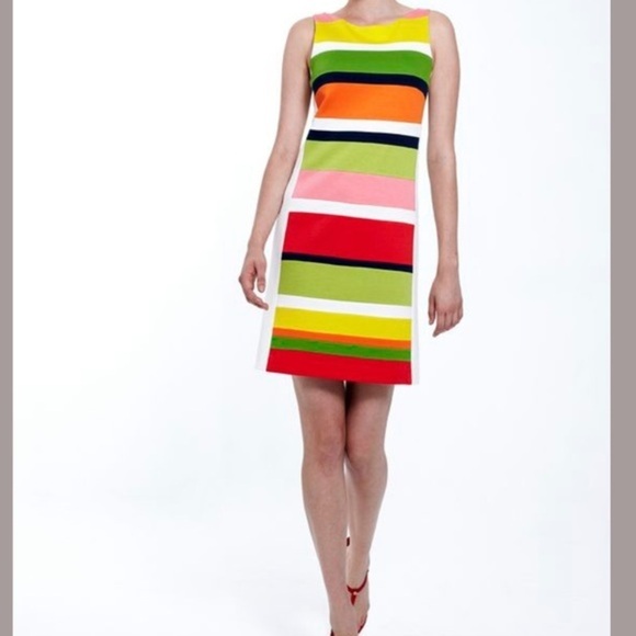 Christian Francis Roth’s 2013 Collection Multicolored Stripe Sheath, size 4 - Picture 1 of 8